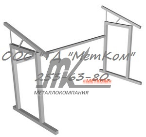 Каркас стола ученического 2-местного, регулируемый по высоте и углу наклона столешницы (крашеный) КСУ-3